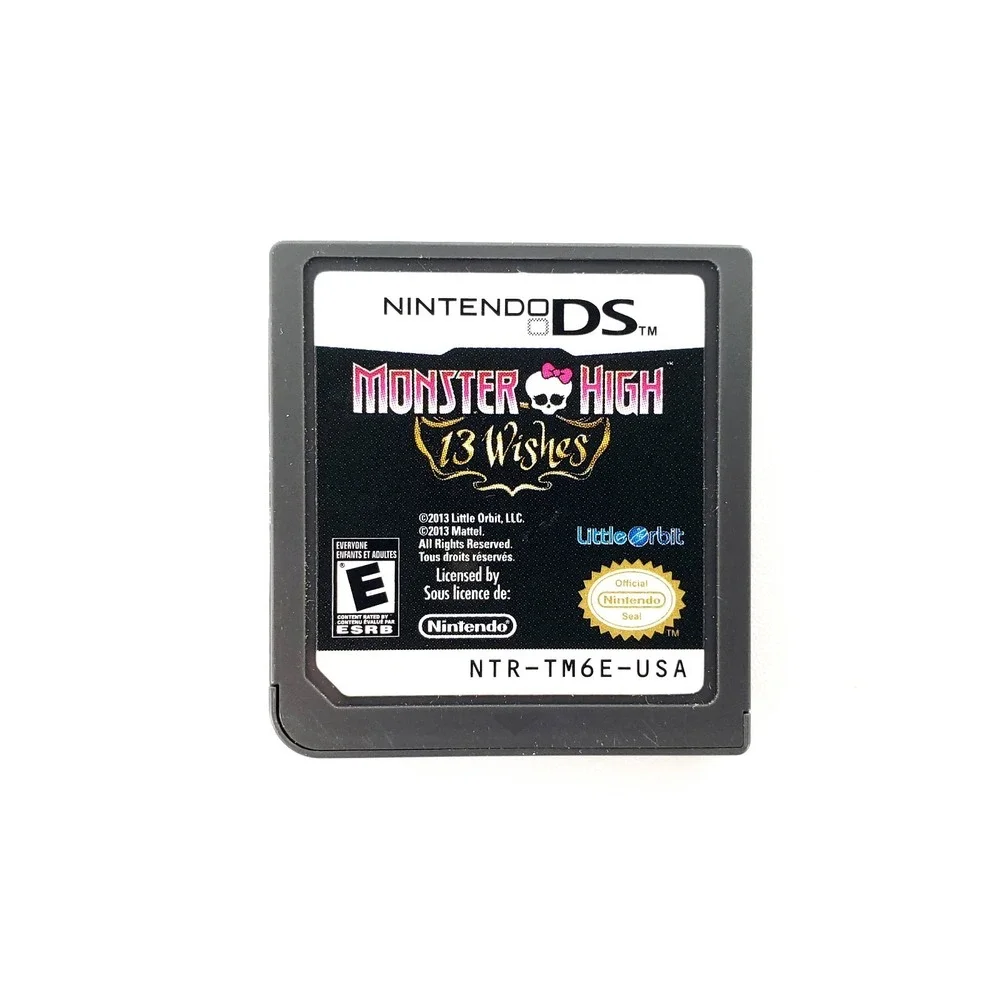 Monster High: 13 Wishes (Nintendo DS, 2013) Authentic Complete Tested & Works